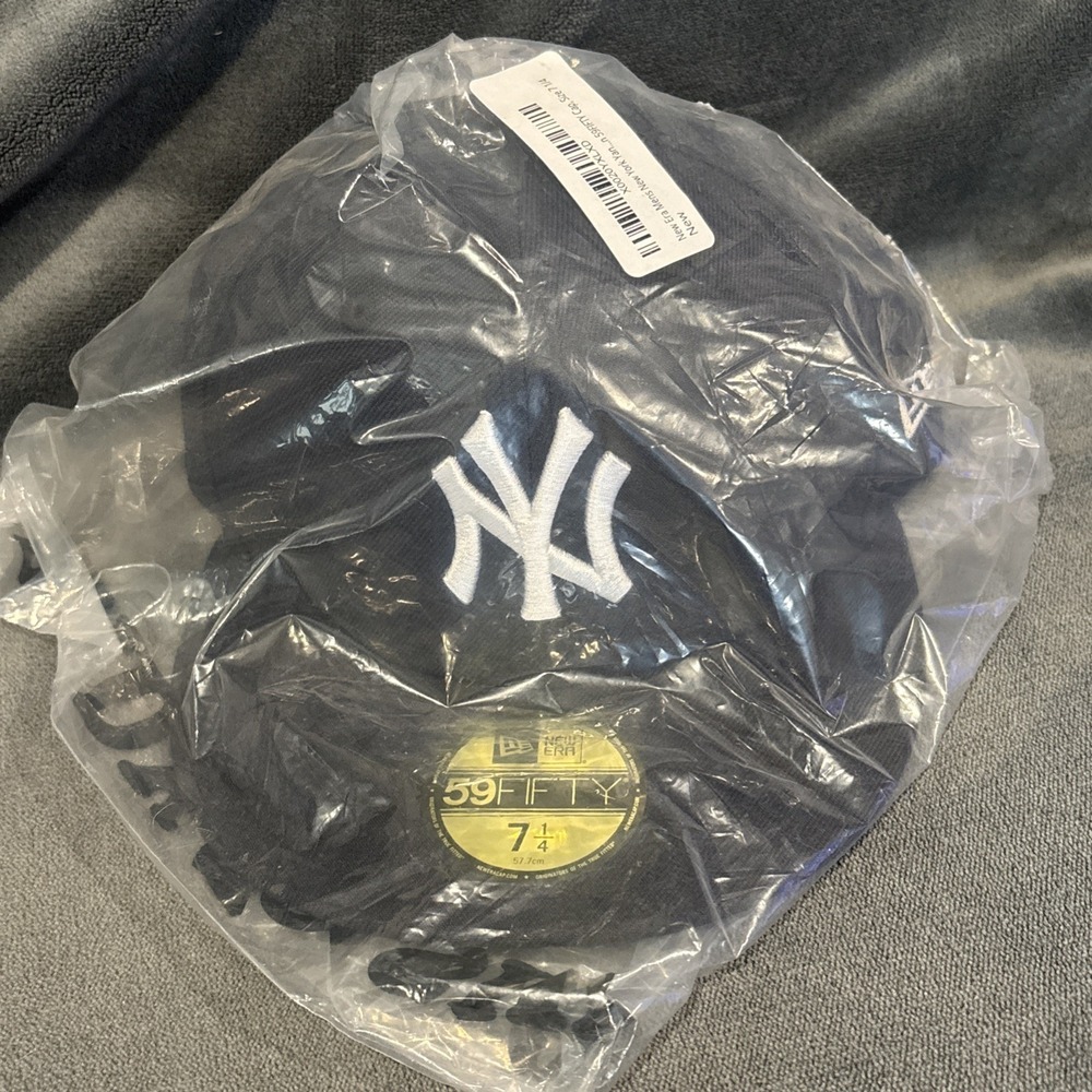 New Era 5950 On-Field Fitted NY Yankees Navy Cap Size 7 1/4‎ (57.7cm) 70331909